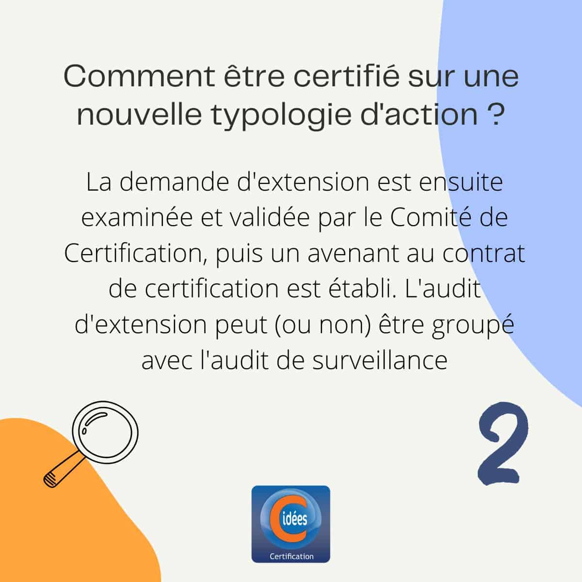 Etre certifié sur une nouvelle typologie d'action (3)